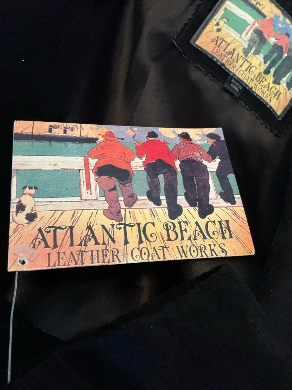 NWT Atlantic Beach Suede Leather Jacket Small Black Yellow Lace Up Western Boho